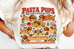 Pasta Pups Dog PNG Sublimation Design Product Image 6