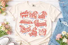 Pasta Pups Dogs PNG Sublimation Design Product Image 2