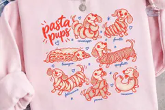 Pasta Pups Dogs PNG Sublimation Design Product Image 3