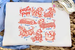 Pasta Pups Dogs PNG Sublimation Design Product Image 5