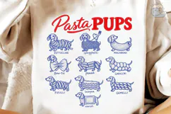 Pasta Pups Dachshund PNG Sublimation Des Product Image 3
