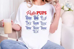 Pasta Pups Dachshund PNG Sublimation Des Product Image 4