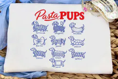 Pasta Pups Dachshund PNG Sublimation Des Product Image 5