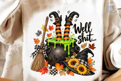Well Shit Halloween PNG Sublimation Shir Product Image 1