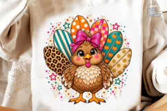 Cute Chicken Bow PNG Sublimation Design Product Image 4