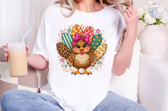 Cute Chicken Bow PNG Sublimation Design Product Image 1