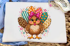Cute Chicken Bow PNG Sublimation Design Product Image 5