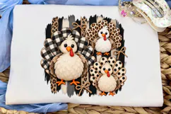 Farmyard Family Chickens PNG Sublimation Product Image 5