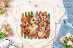 Cute Chickens Family PNG Shirt Design Product Image 2