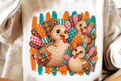 Cute Chickens Family PNG Shirt Design Product Image 4