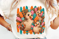 Cute Chickens Family PNG Shirt Design Product Image 1