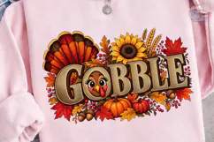 Gobble Fall Pumpkin PNG Sublimation Shir Product Image 3