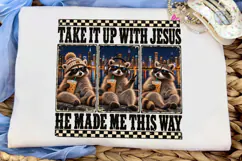 Funny Raccoons Jesus PNG Sublimation Des Product Image 5