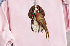Hunting Dog with Pheasant PNG Sublimatio Product Image 3