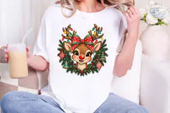 Festive Reindeer PNG Sublimation Design Product Image 1