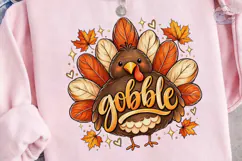 Gobble Turkey Fall PNG Sublimation Desig Product Image 3