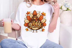 Gobble Turkey Fall PNG Sublimation Desig Product Image 1