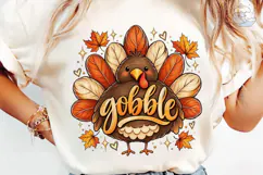 Gobble Turkey Fall PNG Sublimation Desig Product Image 6