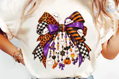 Halloween Bow Charm PNG Sublimation Desi Product Image 1