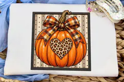 Fall Pumpkin Heart PNG Sublimation Desig Product Image 5
