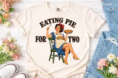 Eating Pie For Two Vintage PNG Shirt Product Image 2