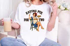 Eating Pie For Two Vintage PNG Shirt Product Image 4