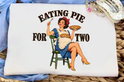 Eating Pie For Two Vintage PNG Shirt Product Image 5