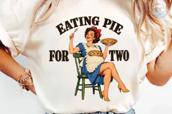 Eating Pie For Two Vintage PNG Shirt Product Image 6