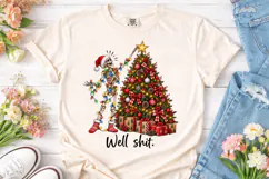 Skeleton Christmas PNG Sublimation Desig Product Image 1