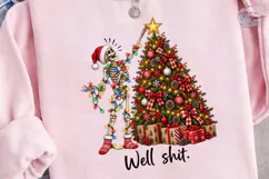 Skeleton Christmas PNG Sublimation Desig Product Image 2