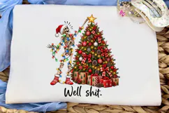 Skeleton Christmas PNG Sublimation Desig Product Image 5