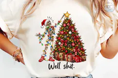 Skeleton Christmas PNG Sublimation Desig Product Image 6