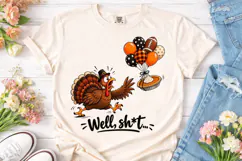 Funny Turkey Balloon PNG Sublimation Des Product Image 2
