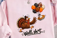 Funny Turkey Balloon PNG Sublimation Des Product Image 3