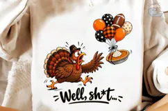 Funny Turkey Balloon PNG Sublimation Des Product Image 4