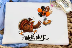 Funny Turkey Balloon PNG Sublimation Des Product Image 5