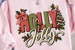 Holly Jolly PNG Shirt Sublimation Design Product Image 3