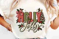 Holly Jolly PNG Shirt Sublimation Design Product Image 6