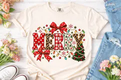 Merry Christmas PNG Sublimation Shirt De Product Image 2