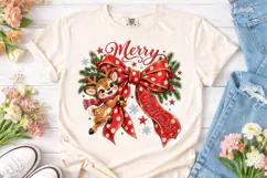 Merry Christmas Reindeer PNG Sublimation Product Image 2