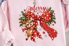 Merry Christmas Reindeer PNG Sublimation Product Image 3