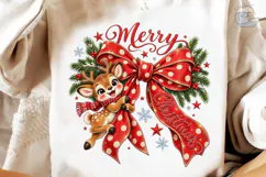 Merry Christmas Reindeer PNG Sublimation Product Image 4