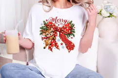 Merry Christmas Reindeer PNG Sublimation Product Image 5