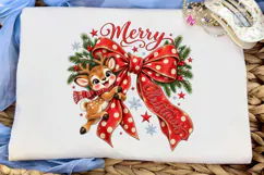 Merry Christmas Reindeer PNG Sublimation Product Image 1