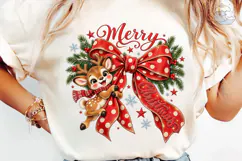 Merry Christmas Reindeer PNG Sublimation Product Image 6