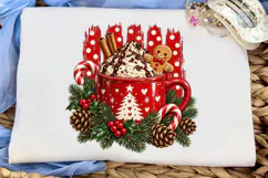 Christmas Hot Cocoa PNG Sublimation Desi Product Image 5