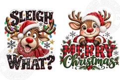 Trending Christmas Front & Back PNG, Reindeer PNG Product Image 1