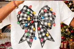 Trending Christmas PNG, Lights Bow PNG Product Image 3