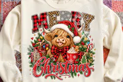 Trending Christmas PNG, Highland Cow PNG Product Image 1