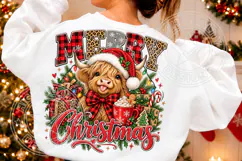 Trending Christmas PNG, Highland Cow PNG Product Image 2